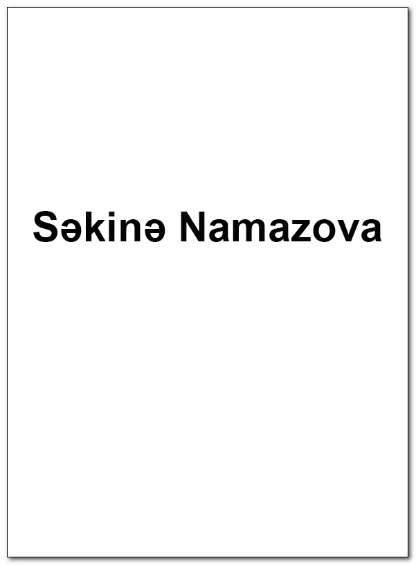 Səkinə Namazova
